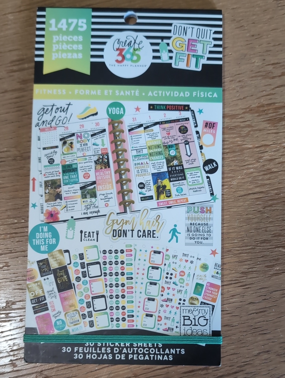 The Happy Planner Fitness Sticker Pack - Green, Teal, Pink, Black